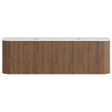 Nomad 1500mm Walnut Wall Hung Double Vanity